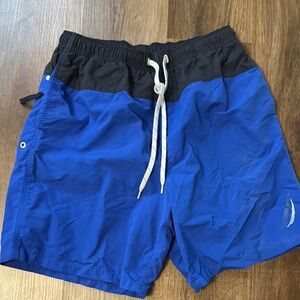 Nautica Men's Blue and Black Swim Shorts